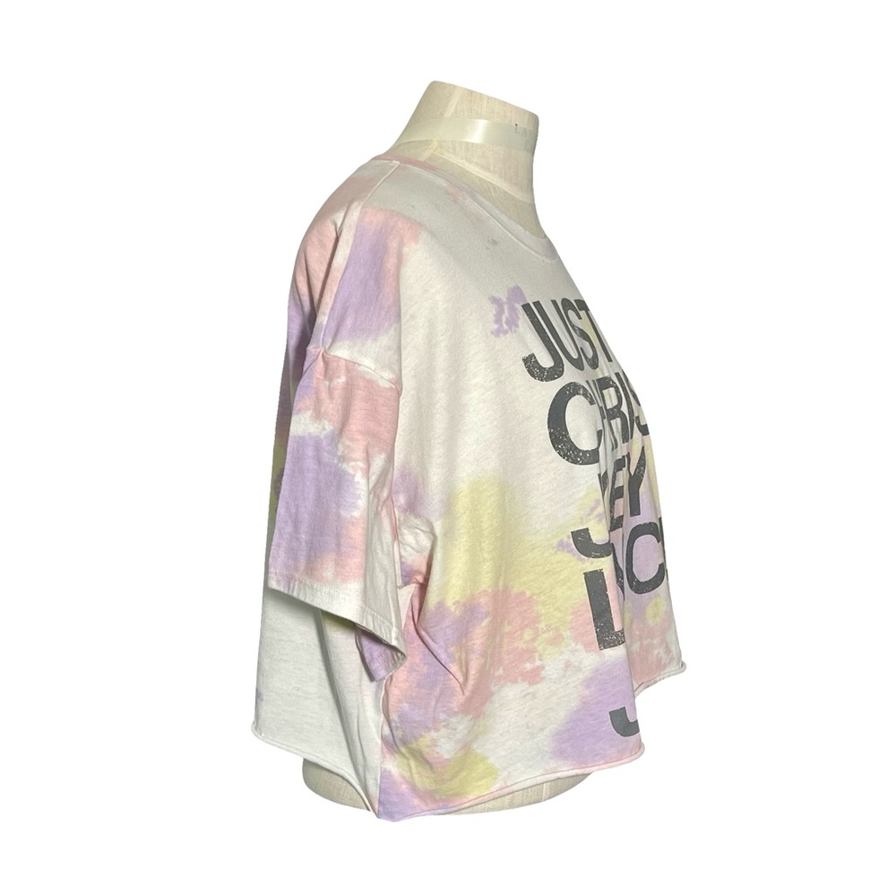 NSYNC Justin Chris Joey Lance JC Tie Dye Cropped Cotton-Poly Band T-Shirt Sz L - Picture 3 of 8